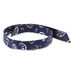 Chill-Its 6705 Cooling Embedded Polymers Hook and Loop Bandana Headband, One Size Fits Most, Navy Western