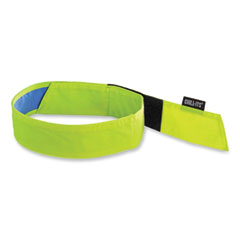 ergodyne® Chill-Its 6705CT Cooling PVA Hook and Loop Bandana Headband, One Size Fits Most, Lime, Ships in 1-3 Business Days