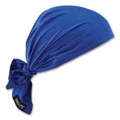 Chill-Its 6710 Cooling Embedded Polymers Tie Bandana Triangle Hat, One Size Fits Most, Solid Blue