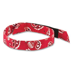 Chill-Its 6705 Cooling Embedded Polymers Hook and Loop Bandana Headband, One Size, Red Western, Ships in 1-3 Business Days