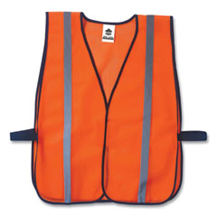 ergodyne® GloWear 8020HL Non-Certified Standard Vest, Polyester, One Size Fits Most, Orange, Ships in 1-3 Business Days