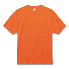 ergodyne® GloWear 8089 Non-Certified Hi-Vis T-Shirt, Polyester, Small, Orange, Ships in 1-3 Business Days
