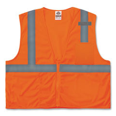 ergodyne® GloWear 8210Z Class 2 Economy Mesh Vest, Polyester, Orange, Small/Medium, Ships in 1-3 Business Days