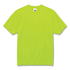 GloWear 8089 Non-Certified Hi-Vis T-Shirt, Polyester, X-Large, Lime