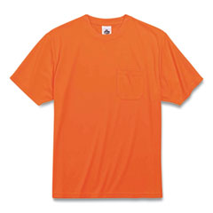ergodyne® GloWear 8089 Non-Certified Hi-Vis T-Shirt, Polyester, Large, Orange, Ships in 1-3 Business Days