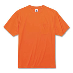 ergodyne® GloWear 8089 Non-Certified Hi-Vis T-Shirt, Polyester, 4X-Large, Orange, Ships in 1-3 Business Days