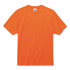 ergodyne® GloWear 8089 Non-Certified Hi-Vis T-Shirt, Polyester, 2X-Large, Orange, Ships in 1-3 Business Days