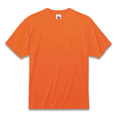 ergodyne® GloWear 8089 Non-Certified Hi-Vis T-Shirt, Polyester, X-Large, Orange, Ships in 1-3 Business Days