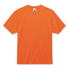 ergodyne® GloWear 8089 Non-Certified Hi-Vis T-Shirt, Polyester, 3X-Large, Orange, Ships in 1-3 Business Days