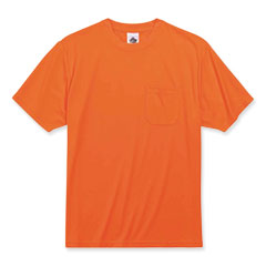 ergodyne® GloWear 8089 Non-Certified Hi-Vis T-Shirt, Polyester, Medium, Orange, Ships in 1-3 Business Days