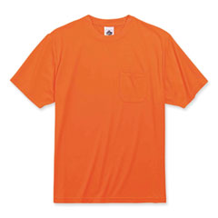 ergodyne® GloWear 8089 Non-Certified Hi-Vis T-Shirt, Polyester, 5X-Large, Orange, Ships in 1-3 Business Days