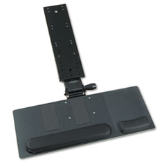 Safco® Ergo-Comfort Articulating Keyboard/Mouse Platform, 28w x 11-3/4d, Black Granite