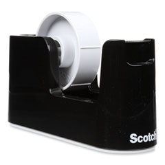 Scotch Value Desktop Tape Dispenser, 1 Core, Black/Silver
