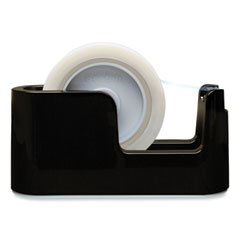 Universal Desktop Tape Dispenser, 1 Core, Weighted Nonskid Base - Black