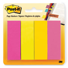 Post-it® Page Flag Markers, Assorted Brights, 50 Flags/Pad, 4 Pads/Pack