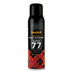 Scotch® Super 77 Multipurpose Spray Adhesive, 13.57 oz, Dries Clear