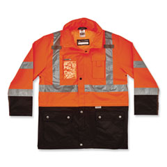 GloWear 8386 Class 3 Hi-Vis Outer Shell Jacket, Polyester, X-Large, Orange