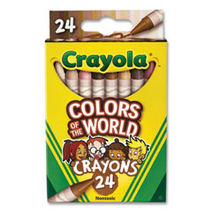 Crayola® Colors of the World Crayons, Assorted, 24/Pack