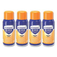 Microban® 24-Hour Disinfecting Sanitizing Spray, Travel Size, Citrus Scent, 2.8 oz Aerosol Spray, 4/Pack
