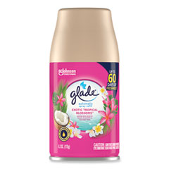 Glade® Automatic Air Freshener, Exotic Tropical Blossoms, 6.2 oz, 4/Carton