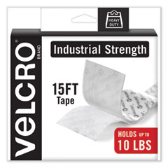 VELCRO® Brand Industrial-Strength Heavy-Duty Fasteners with Dispenser Box, 2" x 15 ft, White