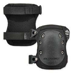 ProFlex 335 Slip-Resistant Rubber Cap Knee Pads, Buckle Closure, One Size Fits Most, Black Cap, Pair