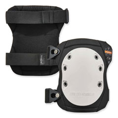 ProFlex 315 Abrasion-Resistant Knee Pads, Long Textured White Hard Cap, Buckle Closure, Pair, Ships in 1-3 Business Days