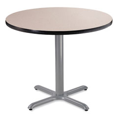 Cafe Table, 36" Diameter x 30h, Round Top/X-Base, Gray Nebula Top, Gray Base