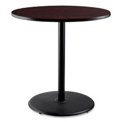 Cafe Table, 36" Diameter x 42h, Round Top/Base, Mahogany Top, Black Base