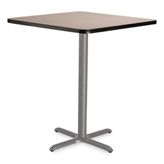 Cafe Table, 36w x 36d x 42h, Square Top/X-Base, Gray Nebula Top, Gray Base
