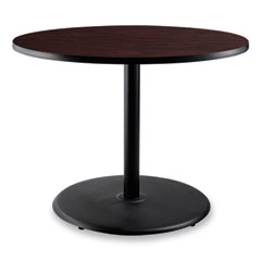Cafe Table, 36" Diameter x 30h, Round Top/Base, Mahogany Top, Black Base, Ships in 7-10 Business Days