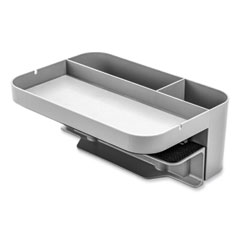 deflecto® Standing Desk Large Desk Organizer, Two Sections, 9 x 6.17 x 3.5, Gray