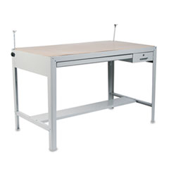 Safco® Precision Four-Post Drafting Table Base, 56.5w x 30.5d x 35.5h, Gray