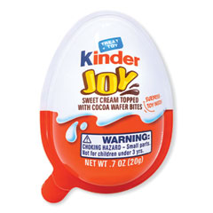 KINDER JOY® Sweet Treat Toy Eggs, Chocolate, 0.7 oz Egg, 12 Eggs/Pack, Ships in 1-3 Business Days