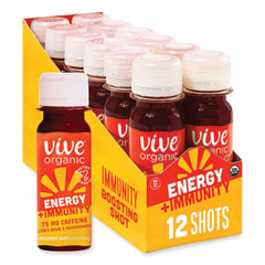 Vive® Organic Energy+Focus, 2 oz Bottle, 12/Pack, Ships in 1-3 Business Days