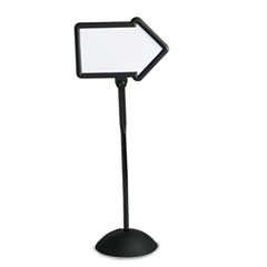 Safco® Double-Sided Arrow Sign, Dry Erase Magnetic Steel, 25 1/2 x 17 3/4, Black Frame