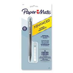 Paper Mate® Advanced Mechanical Pencils, 0.5 mm, HB (#2), Black Lead, Gun Metal Gray Barrel