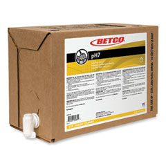 Betco® pH7 Floor Cleaner, Lemon Scent, 5 gal Bag-in-Box, 4/Carton
