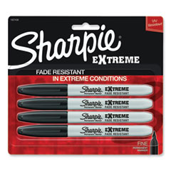Sharpie® Extreme Marker, Fine Bullet Tip, Black, 4/Pack