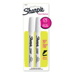 Sharpie® Permanent Paint Marker, Medium Bullet Tip, White, 2/Pack
