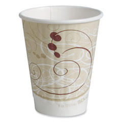 SOLO® Symphony Duo-Shield Paper Hot Cup, 8 oz, White/Beige/Red, 50/Bag, 20 Bags/Carton ;