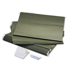 Safco® Hanging File Folders, Large Format, 1/5-Cut Tabs, Standard Green, 25/Box