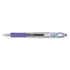 ECO Jimnie Clip Ballpoint Pen, Retractable, Medium 1 mm, Blue Ink, Clear/Blue Barrel, 12/Pack