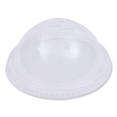 Boardwalk® PET Cold Cup Dome Lids, Fits 12 oz Squat and 14 to 24 oz Plastic Cups, Clear, 100 Lids/Sleeve, 10 Sleeves/Carton