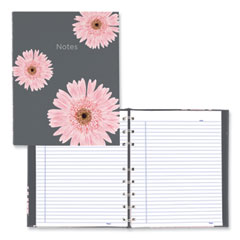 NotePro Notebook, 1-Subject, Medium/College Rule, Pink/Gray Cover, (75) 9.25 x 7.25 Sheets