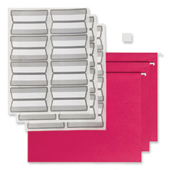 Smead™ Colored Hanging File Folders with ProTab Kit, Letter Size, 1/3-Cut, Red