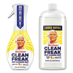Mr. Clean® Clean Freak Deep Cleaning Mist Multi-Surface Spray, Lemon Zest, 16 oz Spray Bottle Plus 30.9 oz Refill