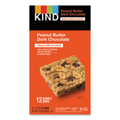 KIND Healthy Grains Bar, Peanut Butter Dark Chocolate, 1.2 oz, 12/Box