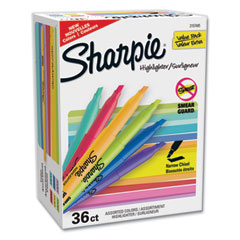 Sharpie® Pocket Style Highlighters, Assorted Ink Colors, Chisel Tip, Assorted Barrel Colors, 36/Pack