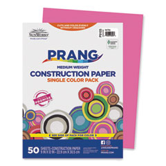 Prang® SunWorks Construction Paper, 50 lb Text Weight, 9 x 12, Hot Pink, 50/Pack